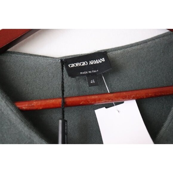 Giorgio Armani Men's Size 46 Large Green Pullover Sweater Cashmere Silk Knit NWT - Picture 6 of 6